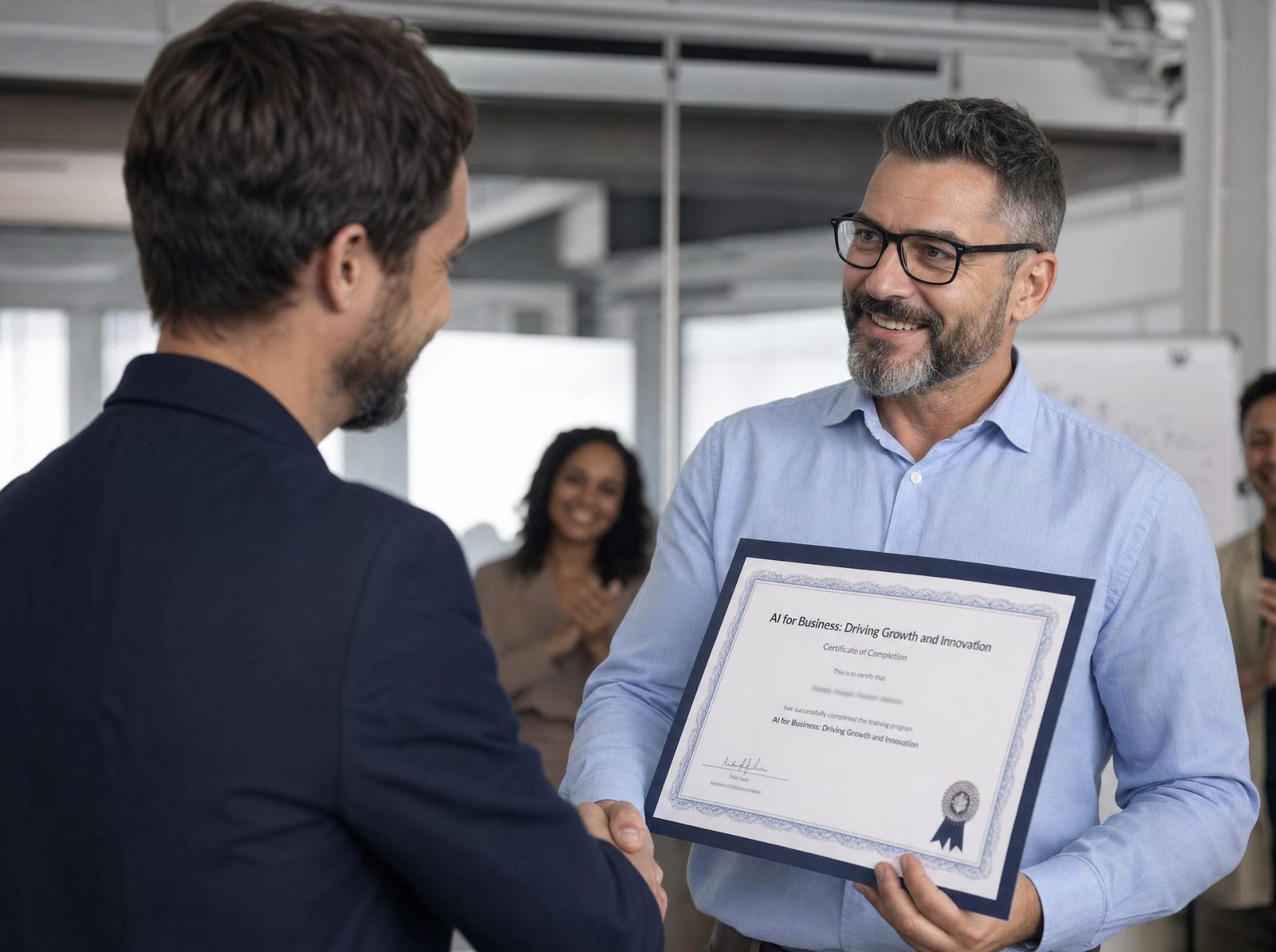 Cursist ontvangt een erkend certificaat na het volgen van een training