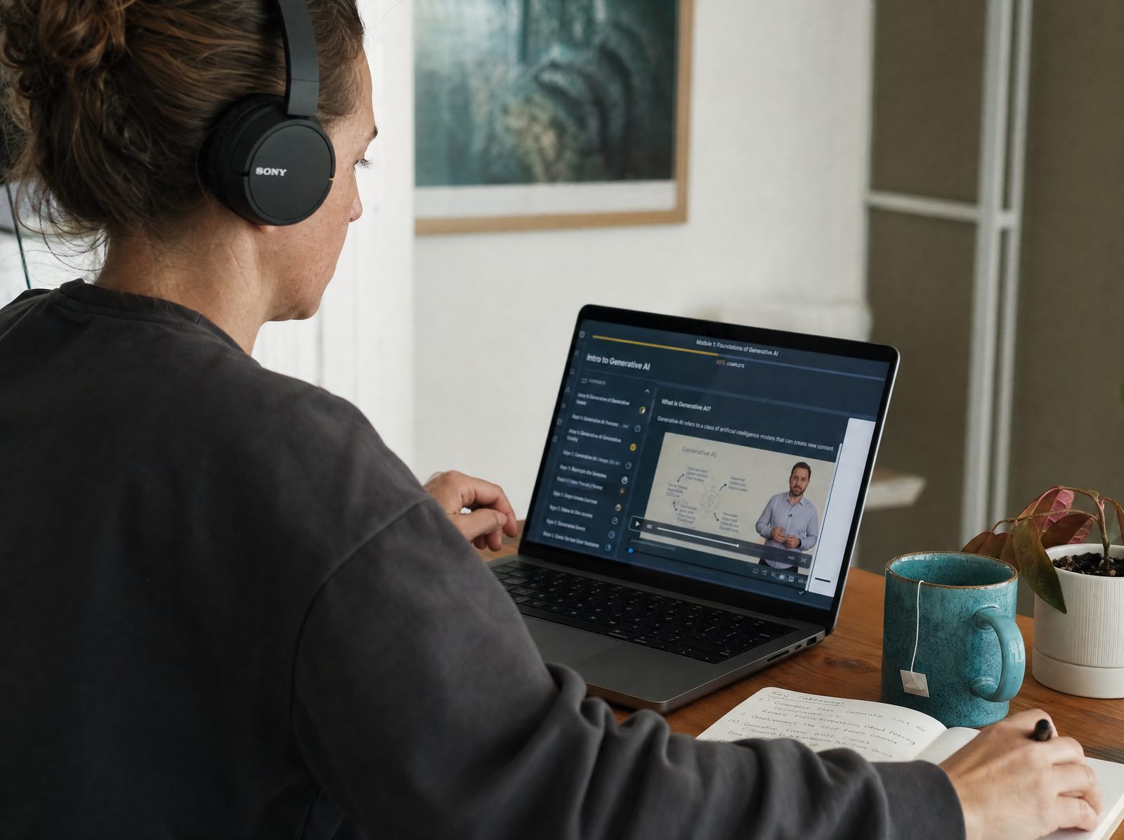 Professional volgt thuis een eLearning training van Train IT Now in eigen tempo